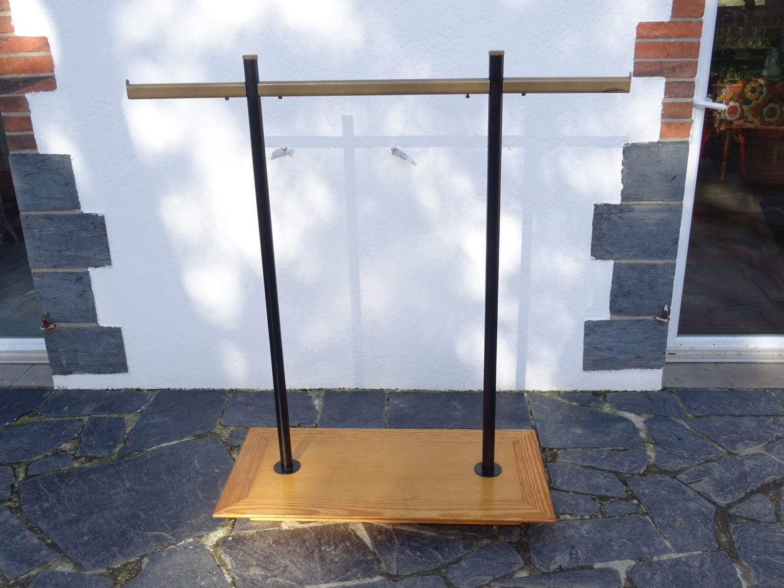 Wearing Scandinavian metal and wood wardrobe