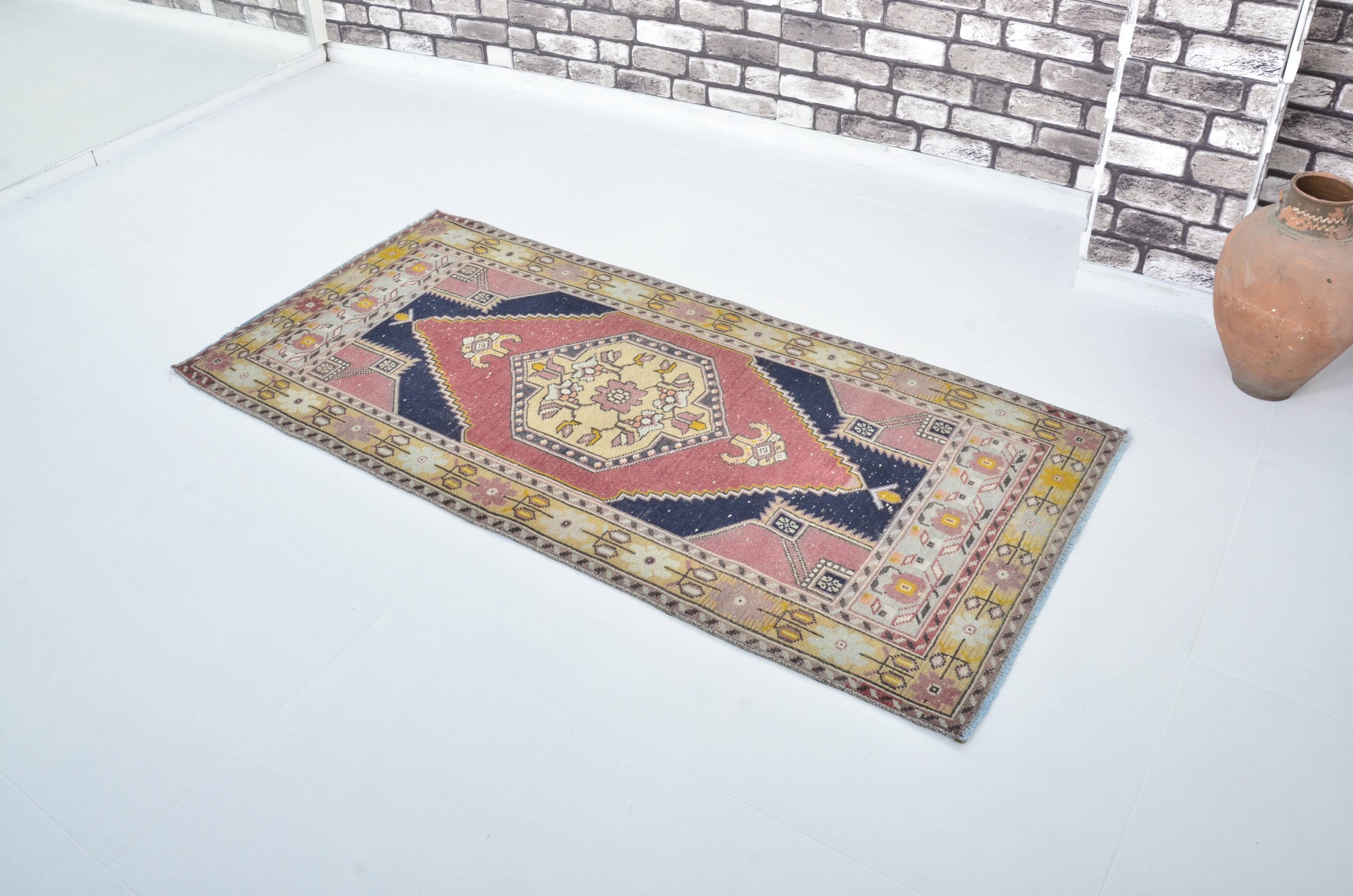 Vintage Turkish Small Floral Carpet sku 3281