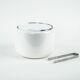 Stelton Ice Bucket in White with Steel Detail, Danish Design, 1970s
