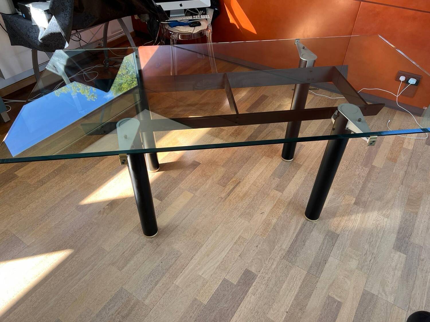 Glass dining table