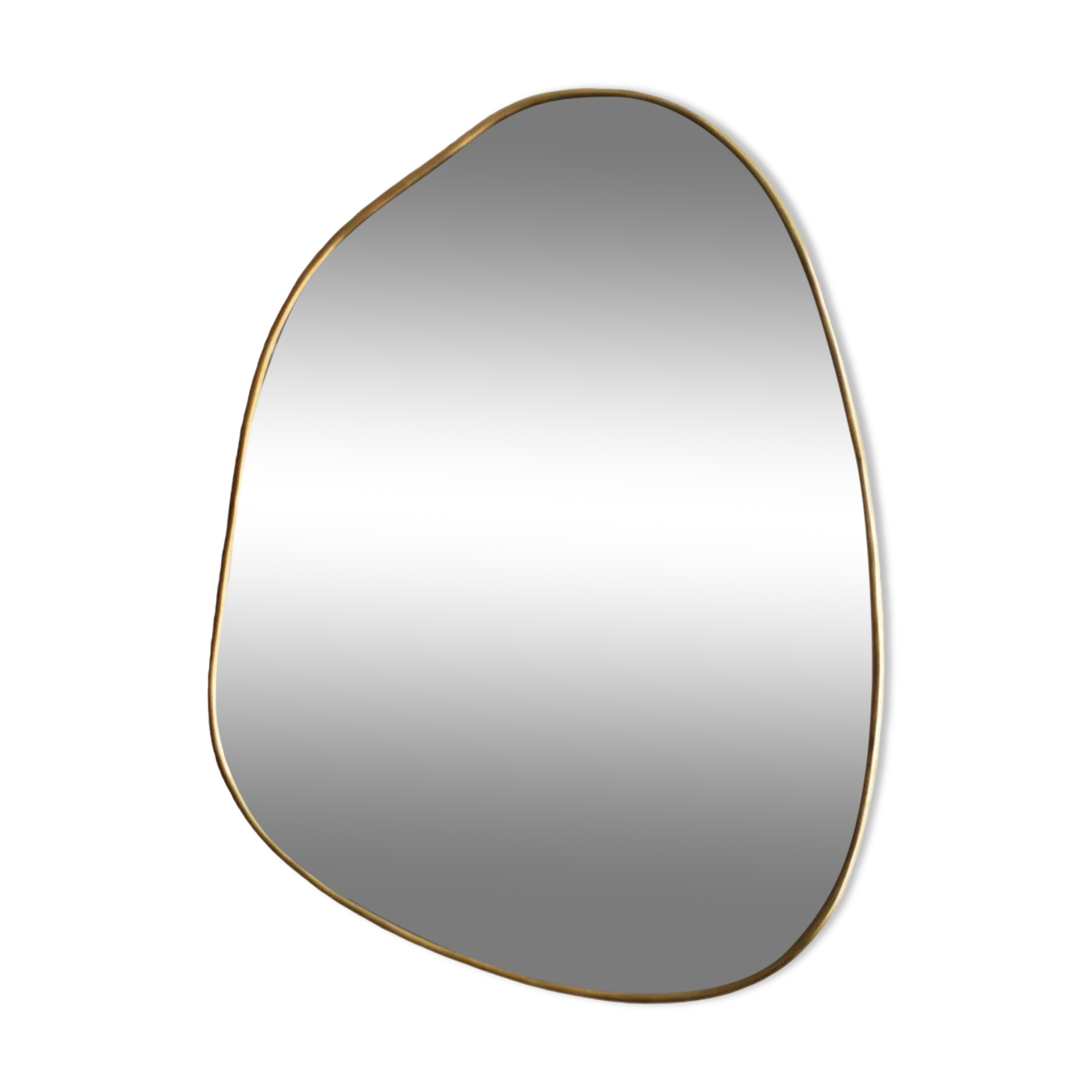 Gilded brass mirror 51 cm