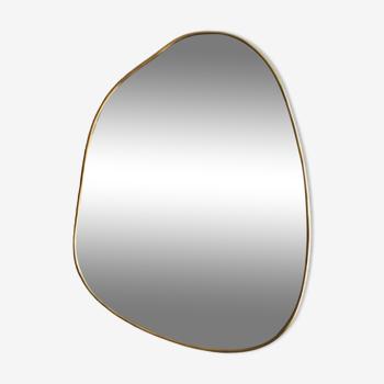 Gilded brass mirror 51 cm