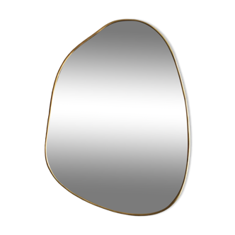 Gilded brass mirror 51 cm