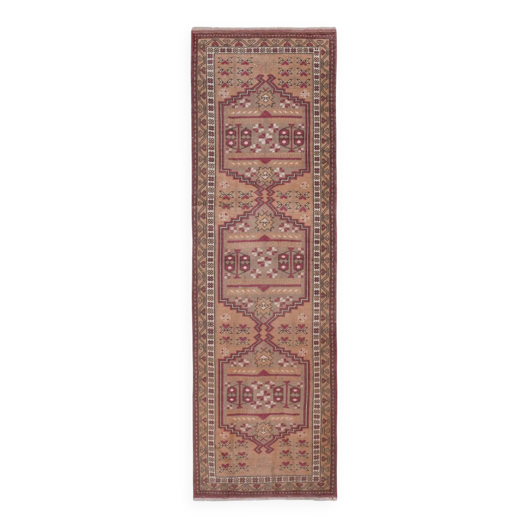 Vintage Turkish hallway rug 71x216 cm