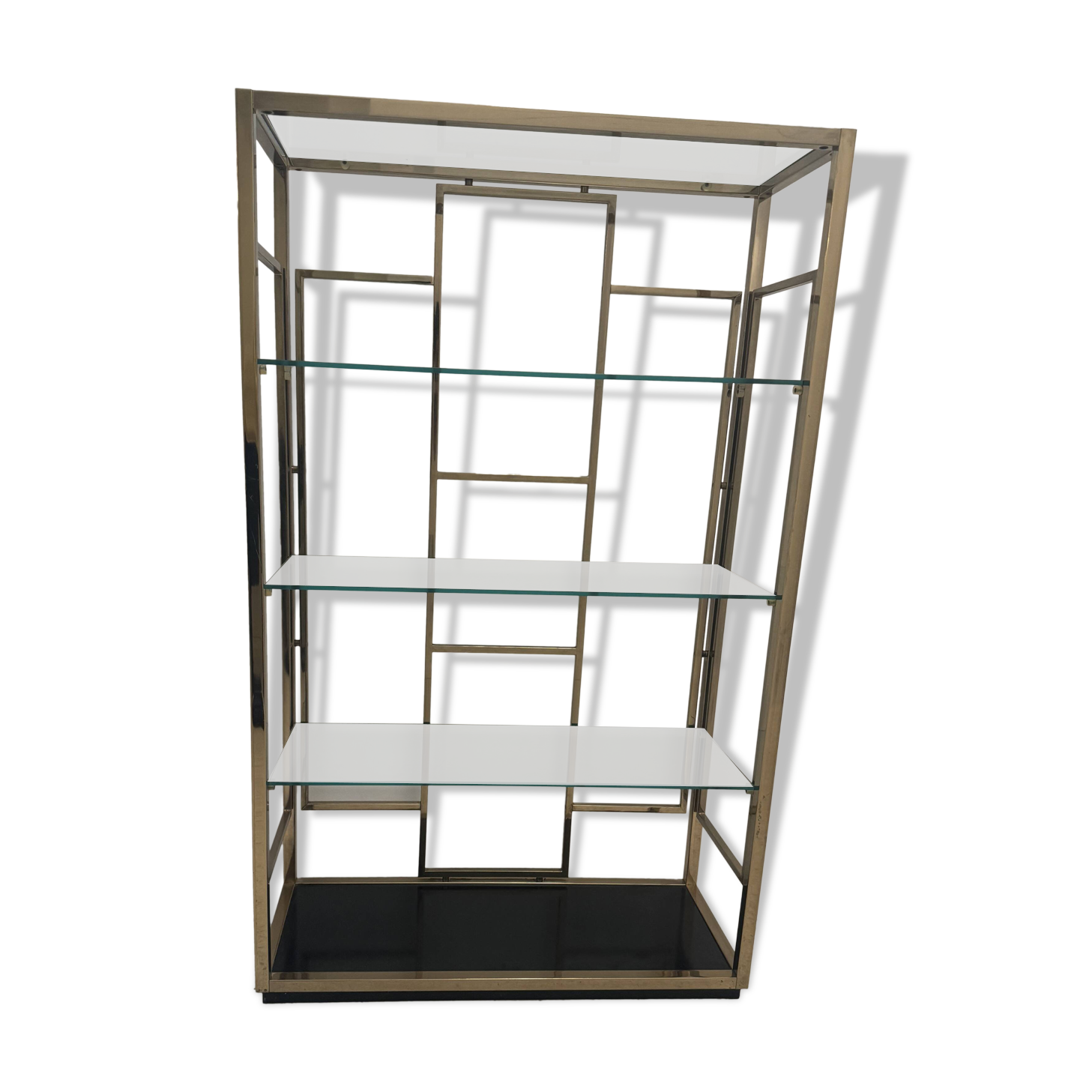 70s golden metal shelf