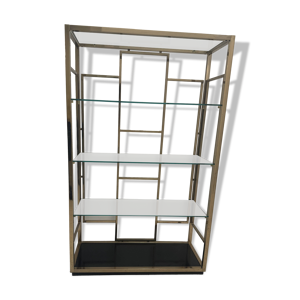 Étagère métal doré