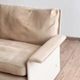Canapé design 620 en suédine beige par Dieter Rams pour Vitsœ – Mid-Century