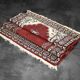 Vintage Hand-Woven Oriental Pakistani Mihrab Prayer Rug, 1960s