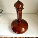 Carafe en céramique émaillée marron