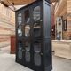 Patinated museum display case