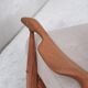 Guillerme et Chambron Oak Mid-Century French Upholstered Armchair