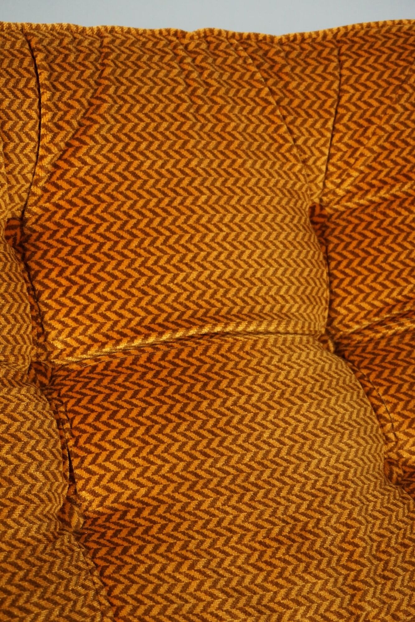 Pair of armchairs in imitation leather cognac and velvet model Orsay by Beka
