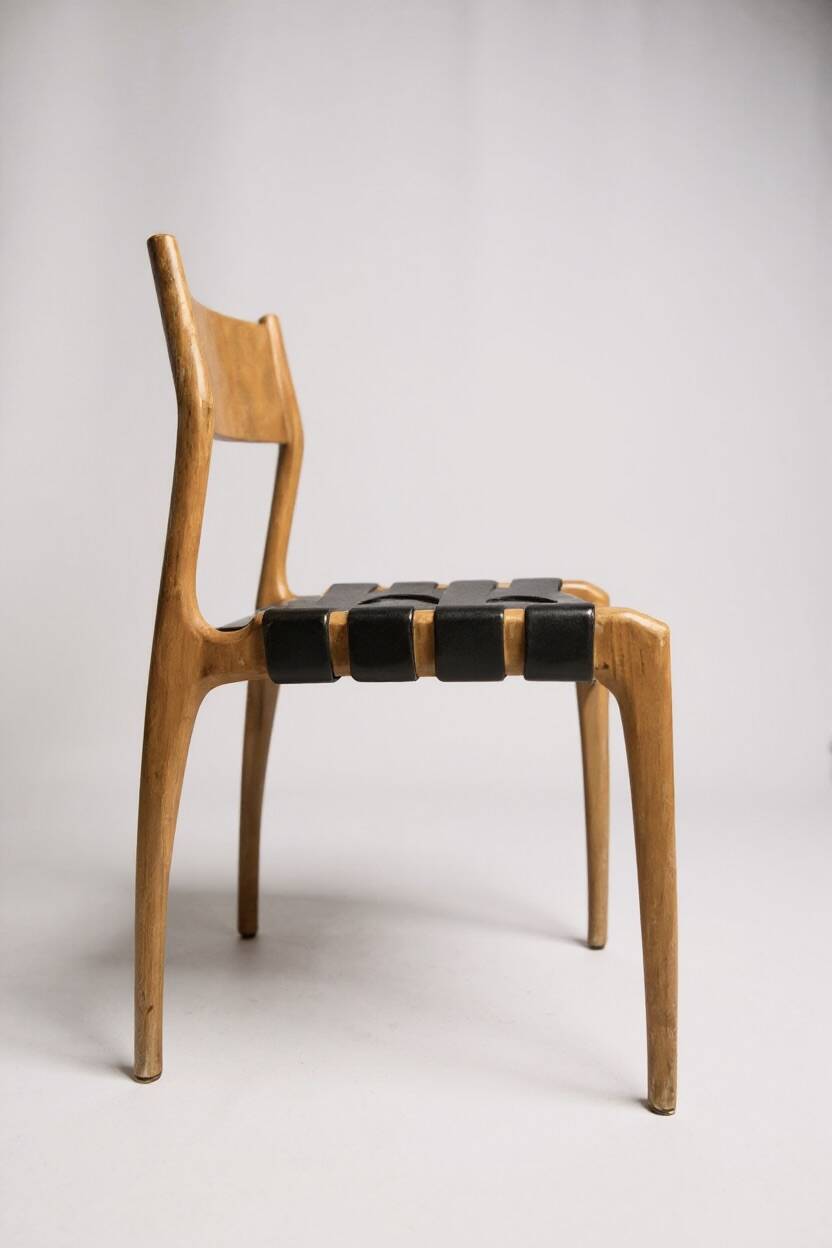 Set of 6 Italian Scandinavian Gessef chairs