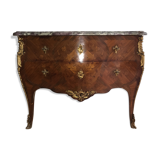 Curved dresser in Louis XV-style marquetterie