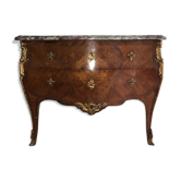 Curved dresser in Louis XV-style marquetterie