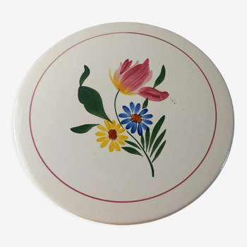 Ancien plat fromage, décor Sélestat Schlettstadt, Sarreguemines Villeroy & Boch