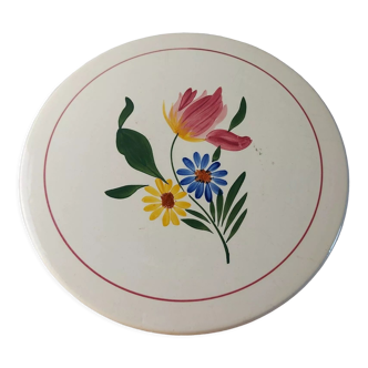 Ancien plat fromage, décor Sélestat Schlettstadt, Sarreguemines Villeroy & Boch