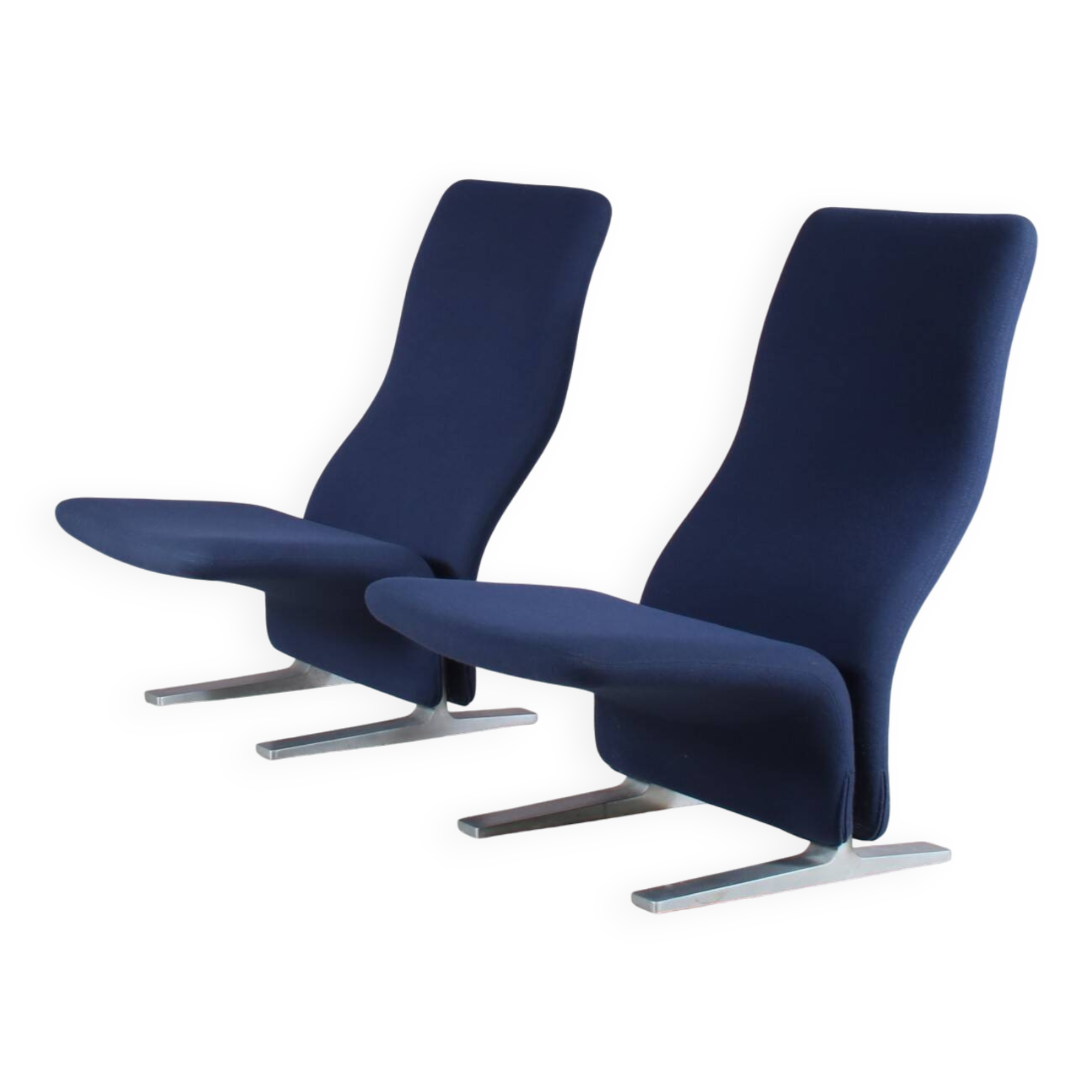 1970s Pair of “Concorde” chairs by Pierre Paulin for Artifort, Netherlands