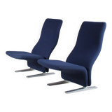 Paire de chaises « Concorde » des années 1970 par Pierre Paulin pour Artifort, Pays-Bas