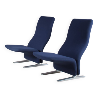 Paire de chaises « Concorde » des années 1970 par Pierre Paulin pour Artifort, Pays-Bas