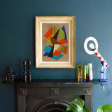 Postmodern Memphis-Style "Haba" Table Lamp by Habermaaß 1980s