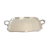 Silver metal serving tray