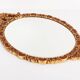 Vintage Italian mirror in gold and brown, gilded woodwork, 1960s.