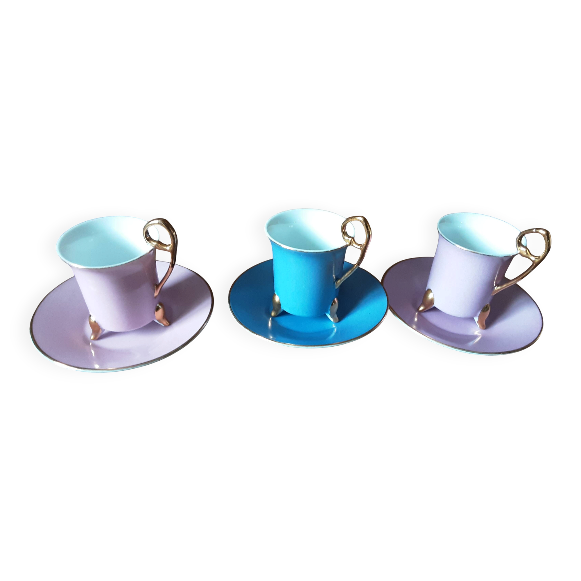 Set of 3 cups and saucers Silea