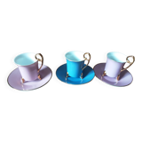Set of 3 cups and saucers Silea