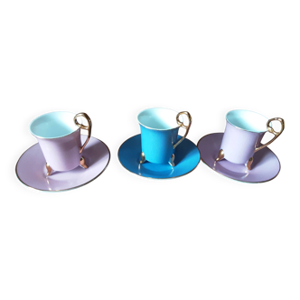 Set of 3 cups and saucers Silea