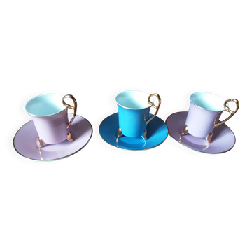 Set of 3 cups and saucers Silea
