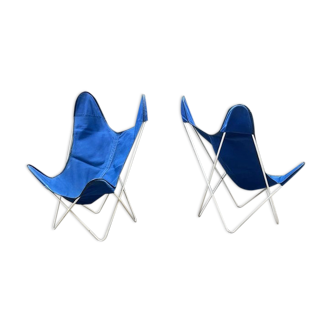 Pair of AA butterfly armchairs, 1970s