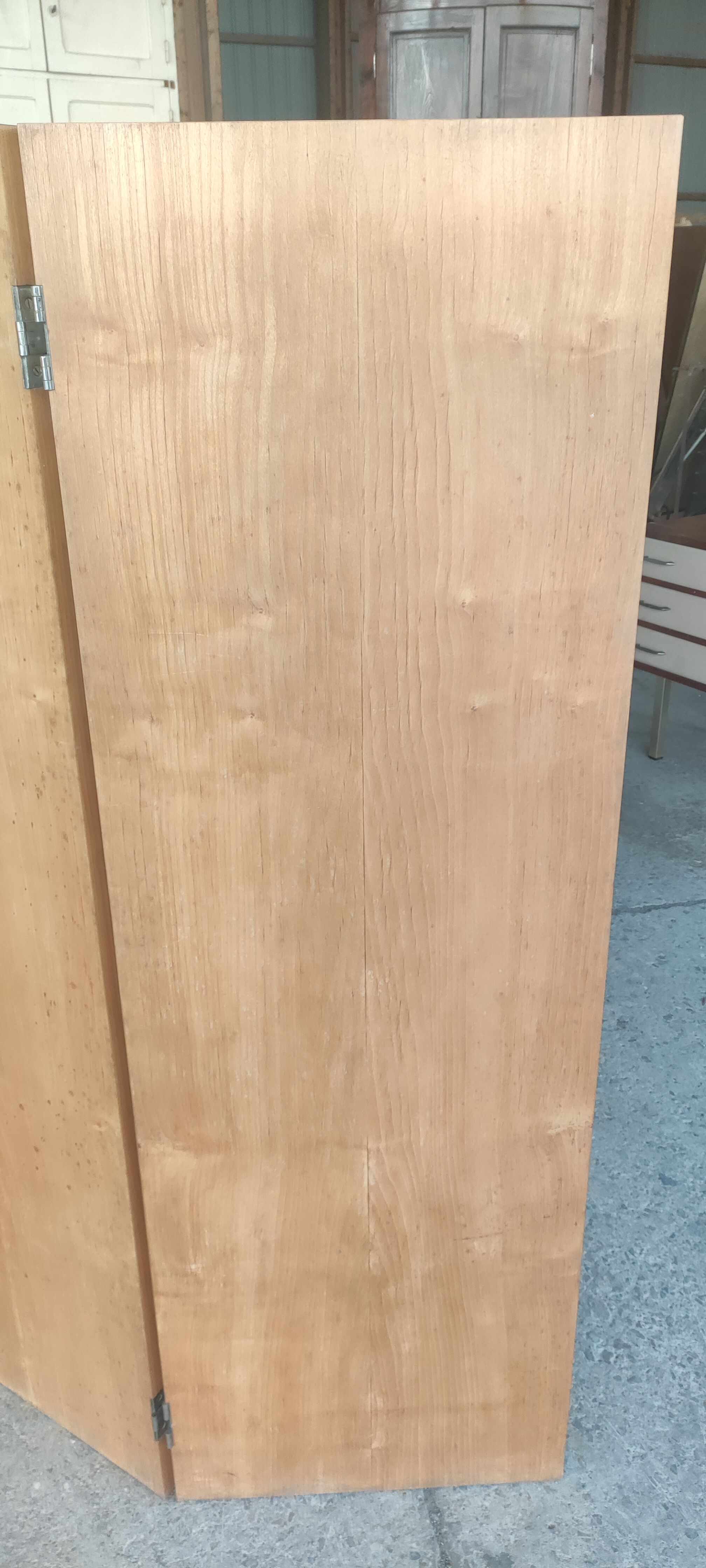Screen 4 ventaux in elm veneer year 40-50