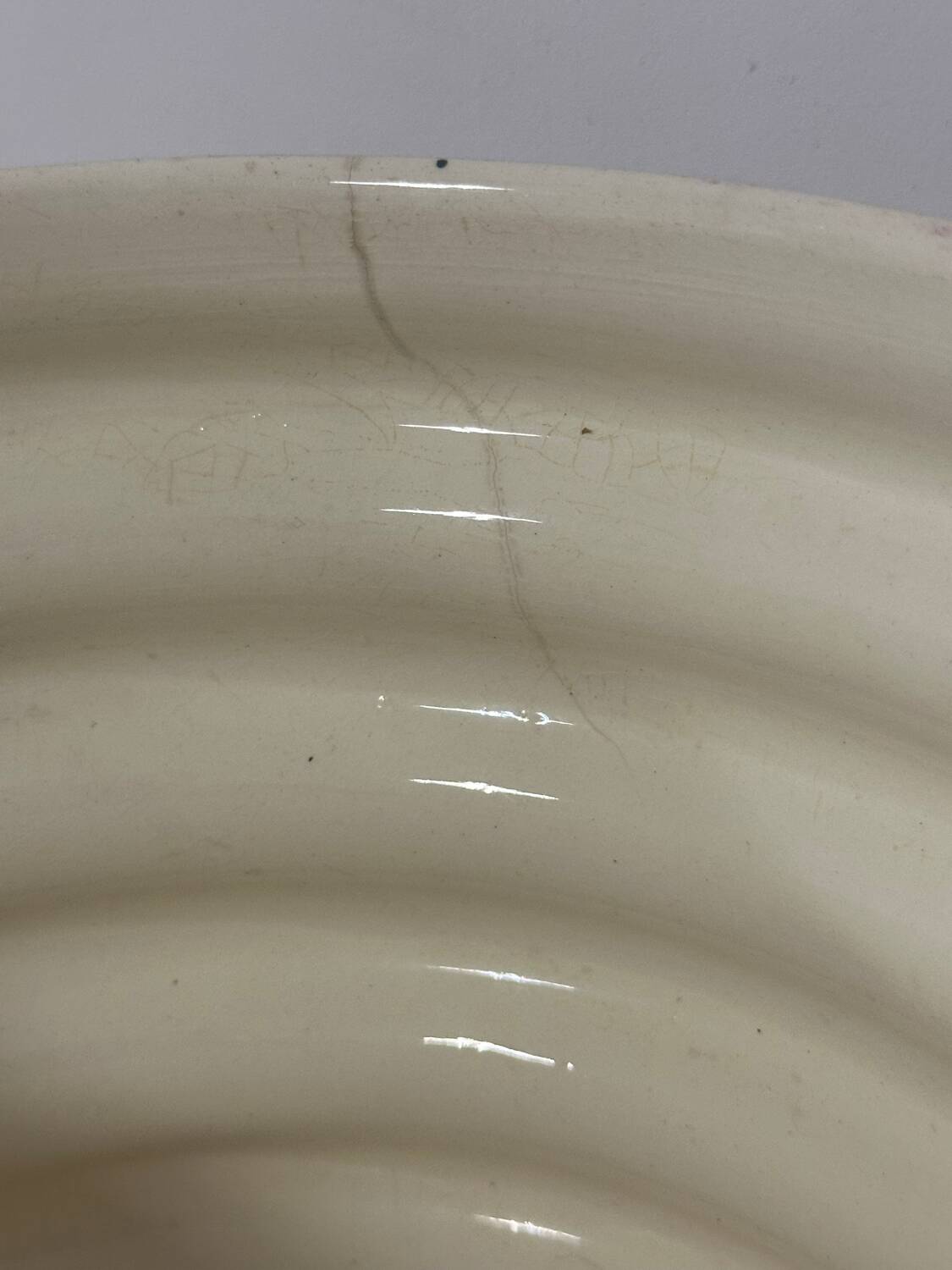 Antique Sarreguemines ceramic cachepot, France