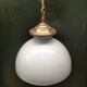 Large opaline pendant light