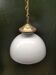 Large opaline pendant light