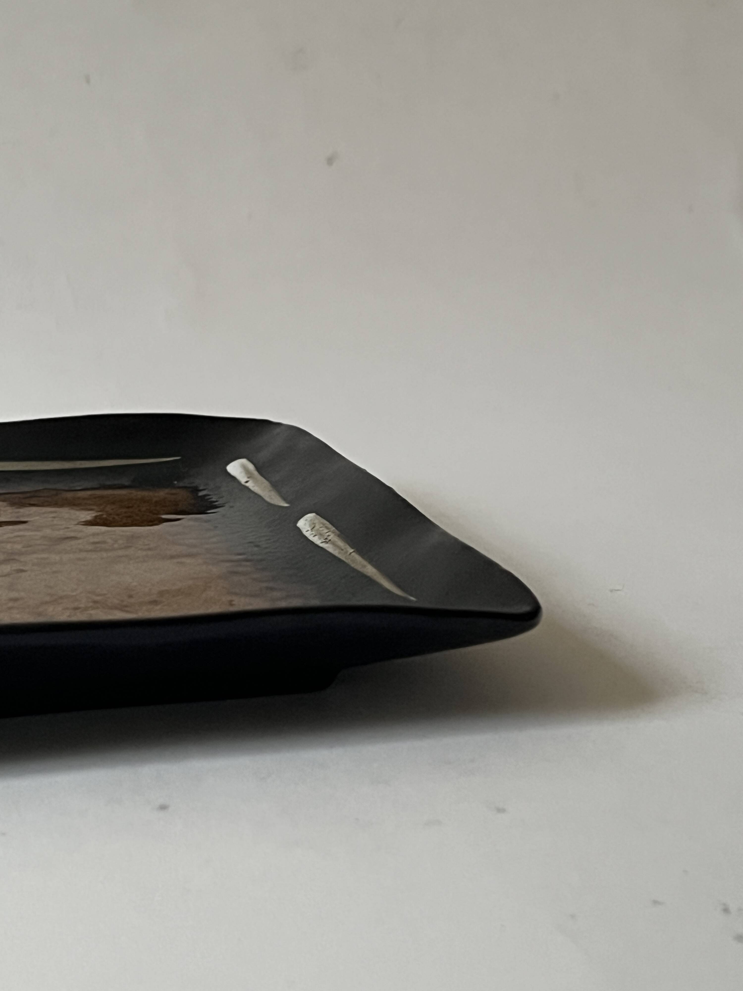 Vallauris-style glazed ceramic trinket dish, 1970