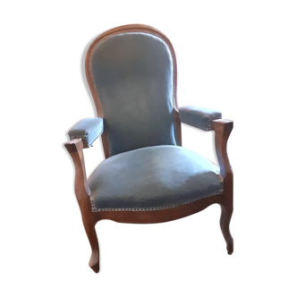 Fauteuil en crémaillère bleu