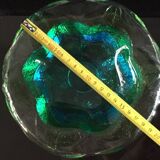 Grand cendrier bleu vert type Daum