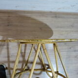 Coffee table or extra round rattan