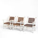 Set of vintage wooden and woven rope armchairs with a matching table. Spain, 1960s.