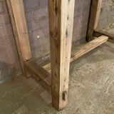Etabli ancien en bois brut