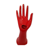 Hand baguier in red faience