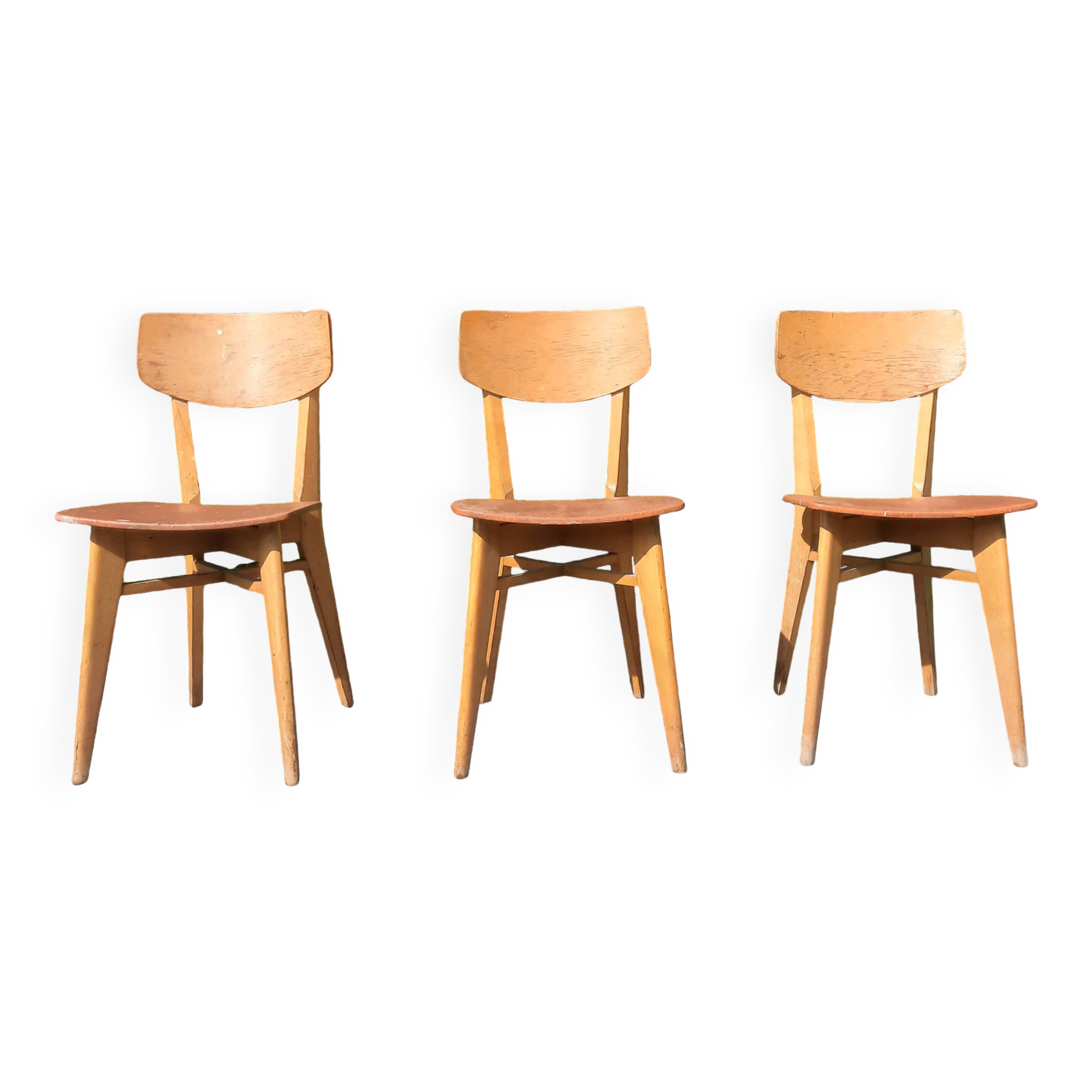 Serie de 3 chaises design g