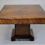 Art Deco Dining Table in Walnut Burl, 1930s