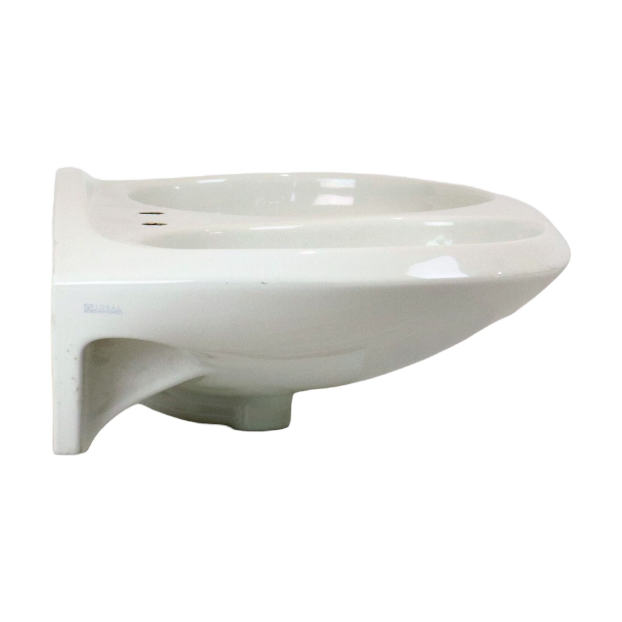 Vintage retro double sink 1970s white ceramic
