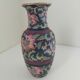 Asian vase with flowers signed and numbered