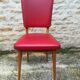 Chairs in red skaï