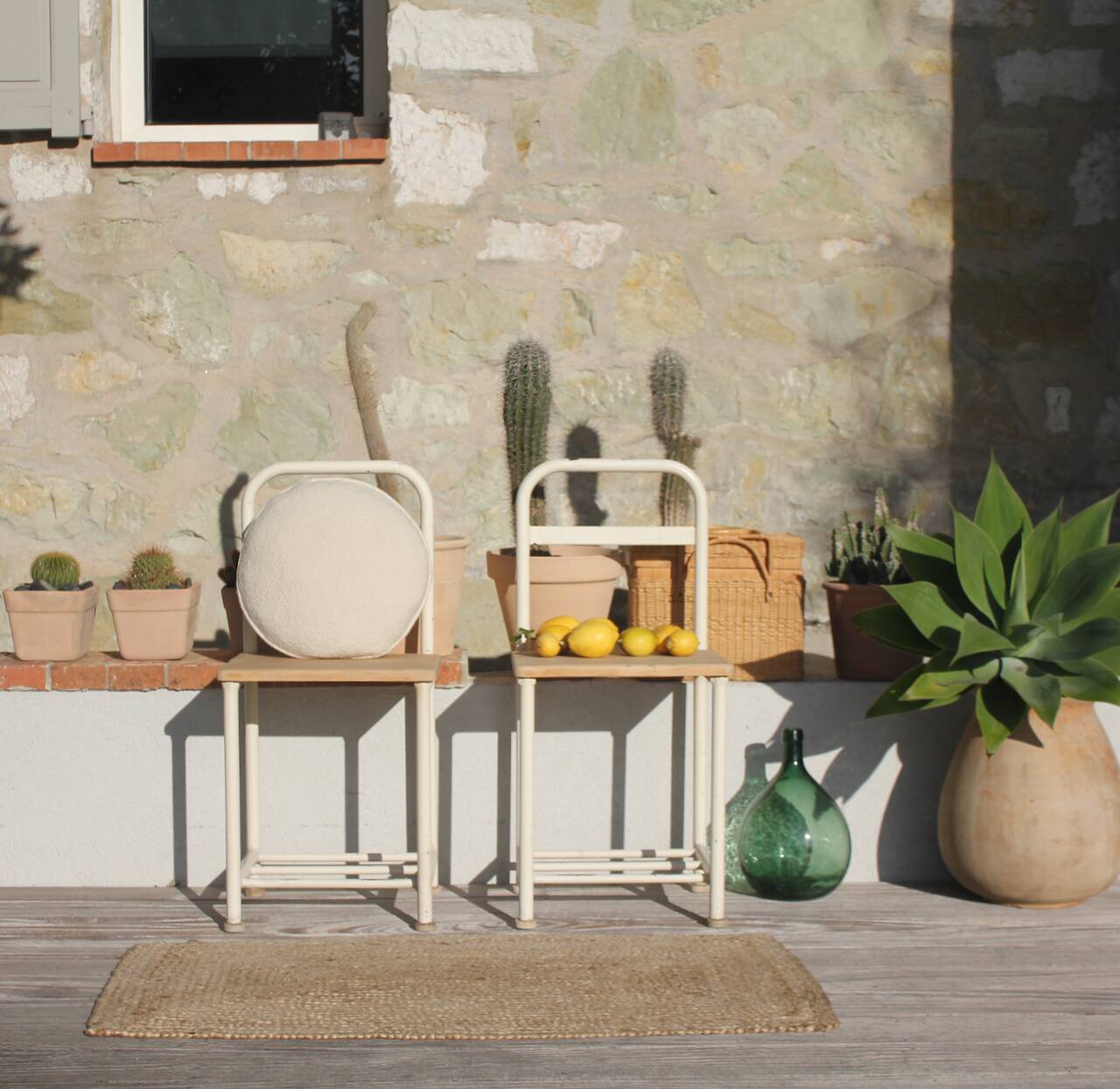 Paire de chevets d'internat vintage