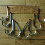 Set 8 vintage school hooks